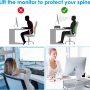 Simple Trending 2-Tier Monitor Stand Riser, Metal Desk Organizer Stand with Anti-Slip Suction Cup for Laptop, Computer, iMac, Pc, Printer,Silver - Image 3