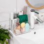 Yesesion Clear Makeup Brush Organizer, Cosmetics Display Case with 5 Compartments, Desktop Storage Box Countertop Holder for Beauty Supply, Lipstick, Jewelry, Stationery in Vanity, Bathroom, Office - Image 4