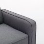 Mainstays Barlow Futon, Linen Fabric, Gray, 76.3" - Image 6