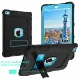 iPad 5th Gen Case,iPad 6th Gen Case, Dteck Shockproof Stand Kids Case Protective Cover For Apple iPad 5th 2017/6th 2018, Black / Blue - Image 3
