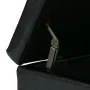 Avalon 48 inch Wide Contemporary Storage Ottoman Bench in Midnight Black Vegan Leather - Image 6