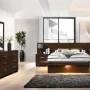 Jessica 5-piece Eastern King LED Bedroom Set Cappuccino - Image 2