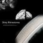 New Diamond Leather Steering Wheel Cover with Bling Bling Crystal Rhinestones, Universal Fit 15 Inch Car Wheel Protector for Women Girls Silver - Image 6