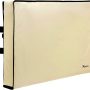 Garnetics Outdoor TV Cover 24 Inch – Waterproof, Weatherproof TV Enclosures with Smart Shield Screen Protectors, Ideal for Outdoor Use, Moving, and Storage - Beige - Image 3