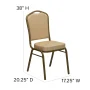 Flash Furniture Hercules Series Adult Size Crown Back Stacking Banquet Chairs, Beige - Image 4
