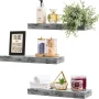 Sorbus 16.25" Gray Rustic Floating Shelves (Set of 3) – Wall Storage for Décor, Frames, Trophies - Image 2