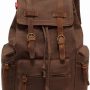 High Capacity Canvas Vintage Backpack - for School Hiking Travel 12-17" Laptop - Image 3