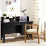 Costway Computer Desk PC Laptop Writing Table Workstation Student Study Furniture Black - Image 4