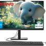 Lenovo 24 All-in-One Desktop Computer | 23.8" FHD IPS Display | Intel N100 4-Core | 8GB DDR4 RAM | 512GB PCIe SSD | Intel UHD Graphics | WiFi 6 | Keyboard & Mouse | Windows 11 Home | Black - Image 1