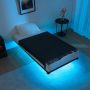 Lusimo Twin Size Floating Bed Frame with LED Lights and Mattress Slip Guard, Metal Platform Bed Frames Twin with Steel Slat Support, No Box Spring Needed, Black - Image 4