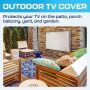 Garnetics Outdoor TV Cover 43 Inch – Waterproof & Weatherproof TV Enclosure, Smart Shield Screen Protector, Outside TV Covers for Moving & Storage - Gray - Image 3