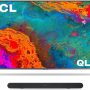 TCL 55-inch 5-Series 4K UHD Dolby Vision HDR QLED Roku Smart TV - 50S535, 2021 Model, Black, TV with Alto 6 Sound Bar - Image 1