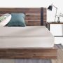Zinus Brock Metal and Wood Platform Bed Frame, Solid Acaciawood Mattress Foundation, No Box Spring Needed, Easy Assembly, King, Brown - Image 1