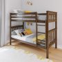 Max & Lily Bunk Bed Twin over Twin, Solid Wood Bunk Bed Frame with Ladder for Kids, 14" Safety Guardrails, Easy Assembly, No Box Spring Needed, White - Image 1