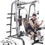 Marcy Smith Cage Workout Machine Full Body StrengthTraining Home Gym Equipment System with Leg Developer, Press Bar, PEC Deck, and Squat Rack - Image 1
