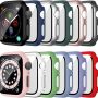 12 Pack Case with Tempered Glass Screen Protector Compatible for Apple Watch 40mm SE 3 (2025)/SE 2/SE/Series 6/5/4, Hard PC Scratch Resistant Bumper Protective Cover for iWatch Accessories - Image 1