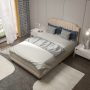 Heavy Duty Upholstered Bed Frame with Rivet Headboard - Image 2