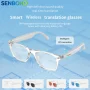 SENBONO Smart Glasses AI Translation Glasses 100+ Languages Real-time Translation Bluetooth Music Built-in Mic & Speakers - Image 1