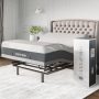 Sven & Son Platinum Adjustable Bed Base Frame, Head and Foot Lift, Lumbar Support, Head-Pillow-Tilt, Massage, Under-Bed Lights, USB - Twin XL - Queen, 10 inch Firm + Base - Image 1