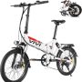 Vivi Electric Bike for Adults 26"/20" Ebike, 500W Folding Electric Bike, 20MPH Adult Electric Bicycles with Removable 48V Battery, Up to 50Miles Range, Cruise Control, Dual Shock Absorber - Whitw 20" - Image 1