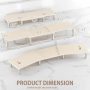 Dual Monitor Stand Riser, Monitor Stand with Adjustable Length and Angle, Woo... - Image 4