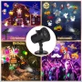 Upgraded Christmas Snowflake Projector Lights, Outdoor Waterproof Led Rotating Snowfall Show Lights for Xmas Holiday Party Garden Patio Home Decoration - Image 3