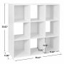 9-Cube Closet Organizer Storage Organizer Bookcase Shelving Room Office White - Image 2