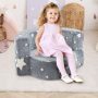 2-in-1 Convertible Glow in the Dark Kids Sofa with Removable Washable Cover - Image 2