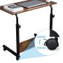 Rolling Adjustable Height Computer Desk Home PC Laptop Table Sofa Bed Side Table - Image 5