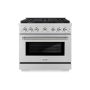 ZLINE - 36 in. Wide 6 Burner Autograph 5.2 cu. ft. Freestanding Paramount Dual Fuel Range with Nickel Helix Handle - Stainless Steel - Image 1