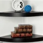(4 pack) Mainstays 9.45" Wood Round Corner Floating Shelf, Set of 2, Black - Image 5