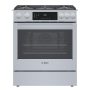 Bosch - Benchmark Series 30 in. Wide 4.8 Cu. Ft. Slide-In Gas Convection Range with Self-cleaning and 5 Burners - Stainless Steel - Image 1
