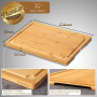 Tabla De Cortar Extra Grande Tablas De Cortar De Bambu De 17,6" Para Cocina Con - Image 3