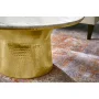 Cupertine 31 in. Gold/Marble Medium Round Marble Coffee Table with Hammered Base - Image 5