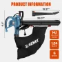 SENIX 120 Volt Max* 12 Amp Corded 3-in-1 Leaf Blower w/Vacuum/Mulcher, Up to 420 CFM and 179 MPH, BLVE12-M - Image 5