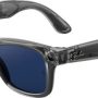 Ray-Ban Meta - Wayfarer (Gen 2) glasses with Meta AI, Audio, Photo, Video Compatibility - Transitions Sapphire Lenses - Shiny Transparent Grey - Image 1