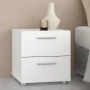 Austin 2-Drawer White Nightstand - Image 1