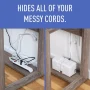 Wiremold CordMate 8-Outlet Cable Management Box with Built-In Surge Protected Power Strip, for Home or Office, White - Image 4