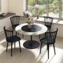 Windsor Dining Chairs Set of 2 Rubber Wood Kitchen Chairs with Spindle Back - Image 4