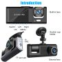 3 Lens Car DVR Dash Cam 1080P Front/Inside/R - Image 5