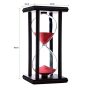 Hourglass Timer with Red Sand, 45 Minute Wooden Frame - Image 5