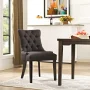 Regent Teal Fabric Dining Chair - Image 5