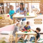 Sweet Time Toddler Sensory Table Chairs, Wood Kids Activity Table with Storage Play Study Furniture - Image 3