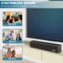 Cshidworld Soundbar for TV , 2.1CH Bluetooth TV Speaker Wireless & Wired 17 inch Subwoofer, 50W Home Audio TV Speakers Sound Bar, Wall Mountable Soundbar with Optical/AUX/DC Connection - Image 4