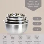 Heavy Duty Stainless Steel German 3 Large Nested Mixing Bowl Set - Image 5
