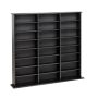 Black 3-Column Tall Cabinet, CD Rack Storage Cabinet, CD Storage Cabinet, DVD Storage Cabinet with 21-Adjustable Shelves - Image 2