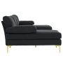Modern U Shape Sectional Sofa 2 Chaise Lounge Couch Black - Image 5