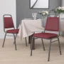 Flash Furniture Hercules Series Trapezoidal Vinyl Banquet Stacking Chairs, Set of 4, Brown Vinyl/Copper Vein Frame - Image 3