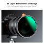 K&F Concept 72mm Putter Variable ND Filter ND2-ND400 (1-9 Stops) 28 Multi-Layer Coatings Import AGC Glass Adjustable Neutral Density Filter for Camera Lens (Nano-X Series) - Image 6