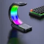 4 In 1 Magnetic Wireless Charger Fast Charging For Smart Phone Atmosphere Light Charging Station For Airpods Pro I-phone Watch - Black - Image 5